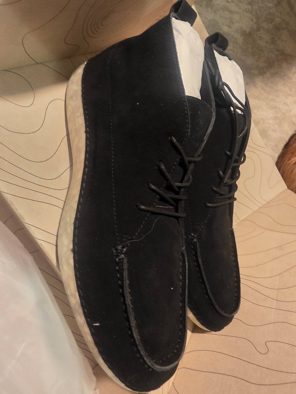 Men's Ponto Black Suede Lace-Up Casual Boots